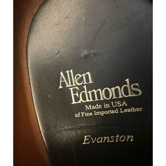 Allen Edmonds Evanston Men's BLACK Leather Shoes Lace-up Cap Toe Size 13B - Picture 11 of 12